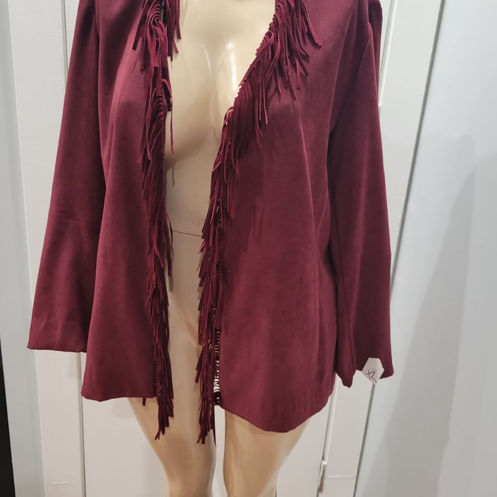 Women jacket red wine Top size 16